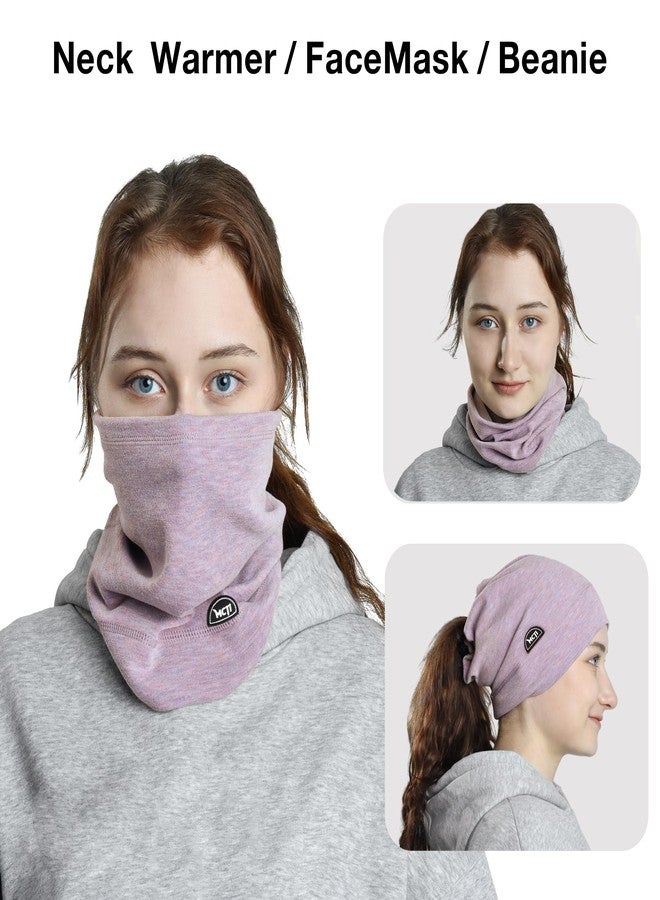 MCTi Neck Gaiter Warmer Winter Fleece Scarves Beanie Hat for Skiing Cycling Elastic Closure - Image 2